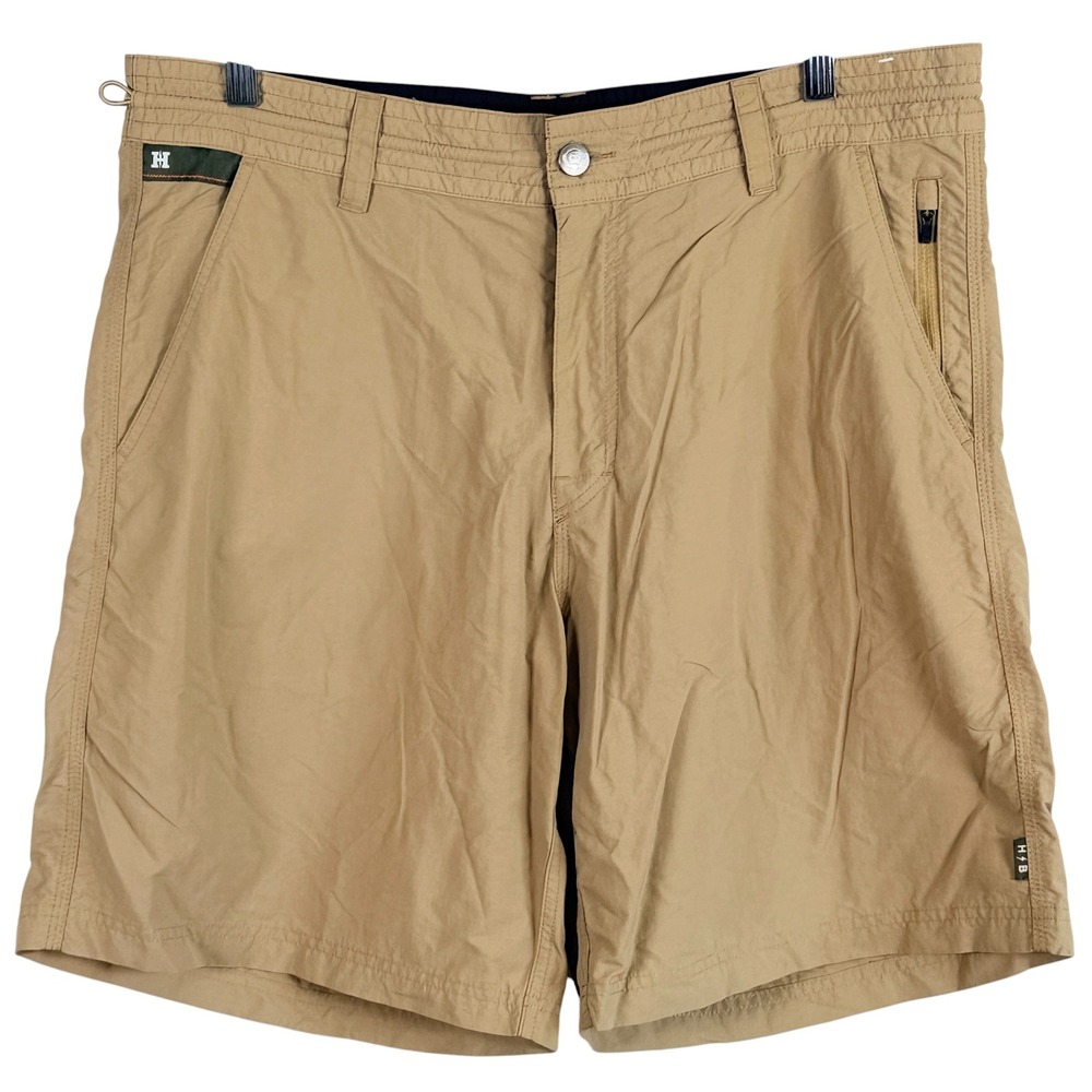 Howler Bros Horizon Hybrid Shorts Mens 36 Tan Ripstop Nylon Utility Hiking